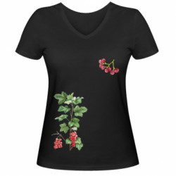 Женская футболка с V-образным вырезом Калина Freedom