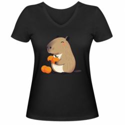 Женские футболки с V-образным вырезом