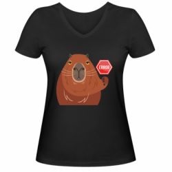 Женские футболки с V-образным вырезом