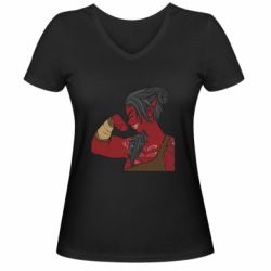 Женские футболки с V-образным вырезом