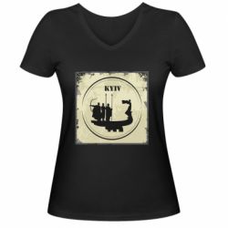 Женские футболки с V-образным вырезом