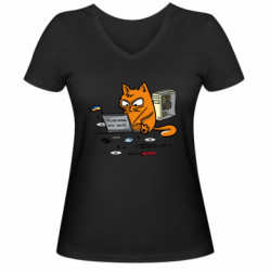 Женские футболки с V-образным вырезом