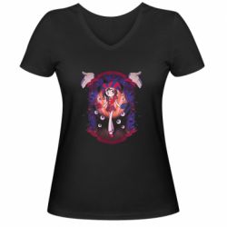 Женские футболки с V-образным вырезом