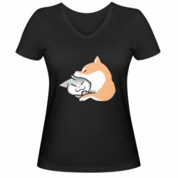 Жіночі футболки з V-подібним вирізом