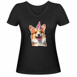 Женские футболки с V-образным вырезом