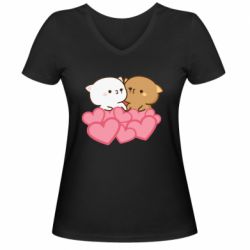 Женские футболки с V-образным вырезом