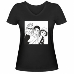 Жіночі футболки з V-подібним вирізом