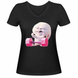 Женские футболки с V-образным вырезом