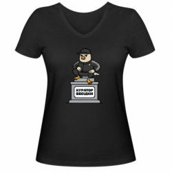 Женские футболки с V-образным вырезом