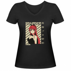 Женские футболки с V-образным вырезом