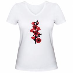Женские футболки с V-образным вырезом - FATLINE