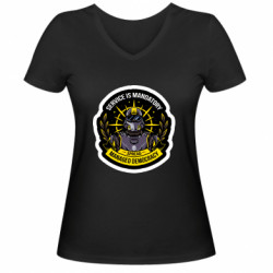 Женские футболки с V-образным вырезом