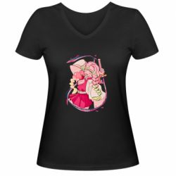 Женские футболки с V-образным вырезом