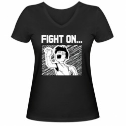 Женские футболки с V-образным вырезом