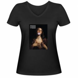 Женские футболки с V-образным вырезом