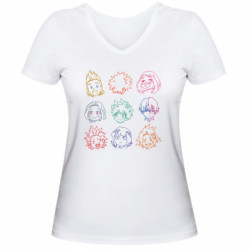 Женские футболки с V-образным вырезом - FATLINE