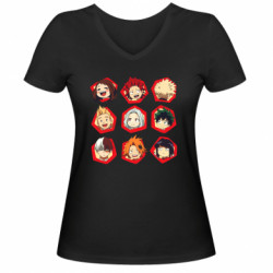 Женские футболки с V-образным вырезом