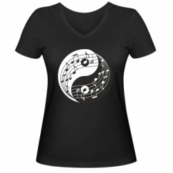 Женские футболки с V-образным вырезом