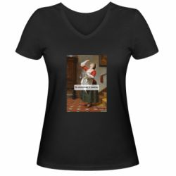 Женские футболки с V-образным вырезом