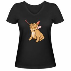 Женские футболки с V-образным вырезом