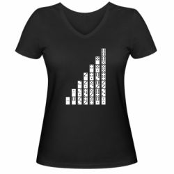 Женские футболки с V-образным вырезом