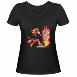 Жіночі футболки з V-подібним вирізом