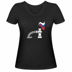 Женские футболки с V-образным вырезом - FATLINE
