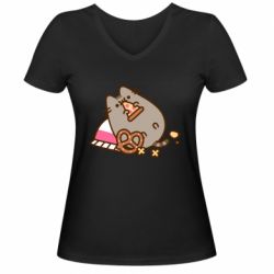 Женские футболки с V-образным вырезом