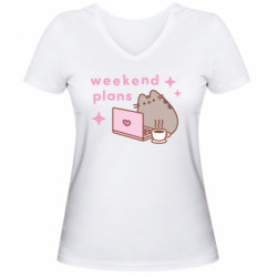 Жіночі футболки з V-подібним вирізом - FATLINE