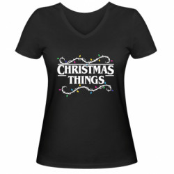 Жіночі футболки з V-подібним вирізом