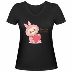 Женские футболки с V-образным вырезом