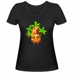 Жіночі футболки з V-подібним вирізом