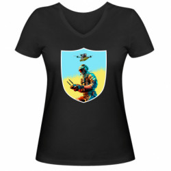 Женские футболки с V-образным вырезом - FATLINE