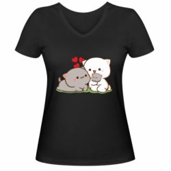 Женские футболки с V-образным вырезом