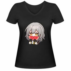 Женские футболки с V-образным вырезом