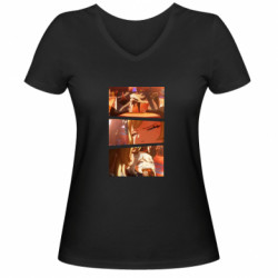 Женские футболки с V-образным вырезом