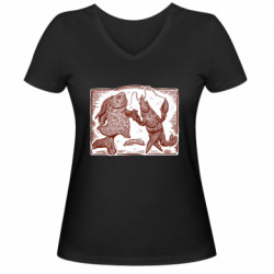 Женские футболки с V-образным вырезом - FATLINE