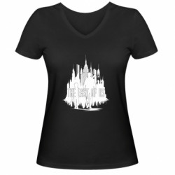 Женские футболки с V-образным вырезом