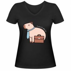 Женские футболки с V-образным вырезом