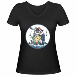 Жіночі футболки з V-подібним вирізом