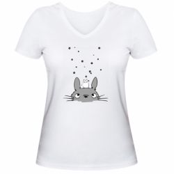 Жіночі футболки з V-подібним вирізом - FATLINE