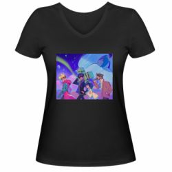 Женские футболки с V-образным вырезом - FATLINE