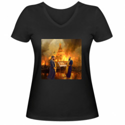 Женские футболки с V-образным вырезом - FATLINE