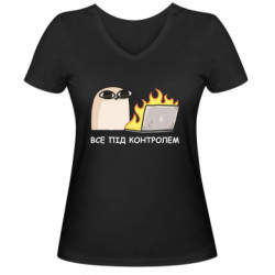 Женские футболки с V-образным вырезом