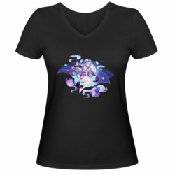 Женские футболки с V-образным вырезом