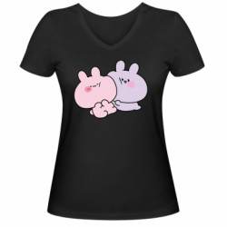 Женские футболки с V-образным вырезом