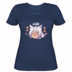 Женская футболка Влюбленная девочка с ушками - FATLINE Женская футболка Влюбленная девочка с ушками