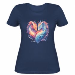 Женская футболка влюбленные драконы - FATLINE Женская футболка влюбленные драконы