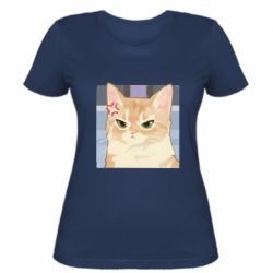 Женская футболка Злющий котик - FATLINE Женская футболка Злющий котик