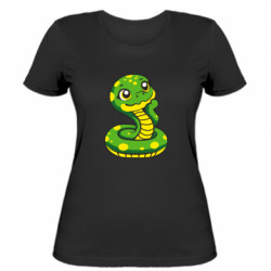 Женская футболка Змея слушает - FATLINE Женская футболка Змея слушает